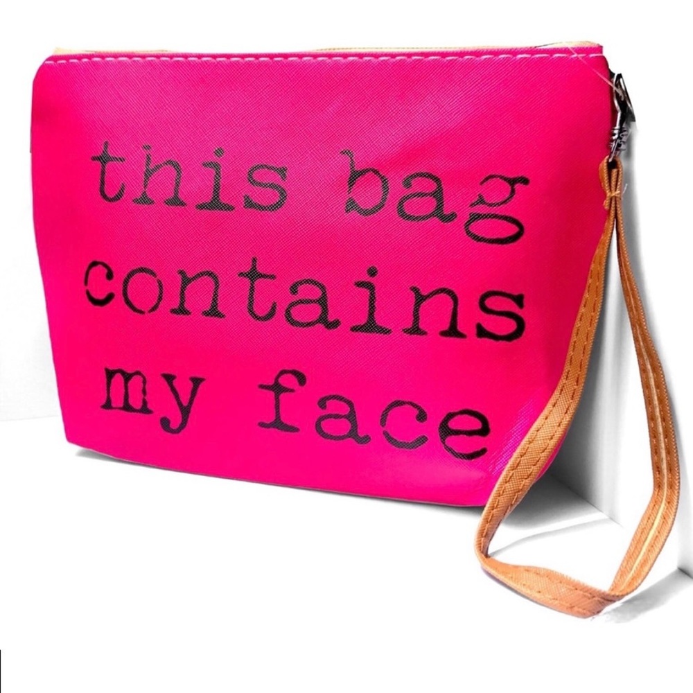 New! Barbie Pink Make Up Cosmetic Essentials Zippered Wristlet Bag